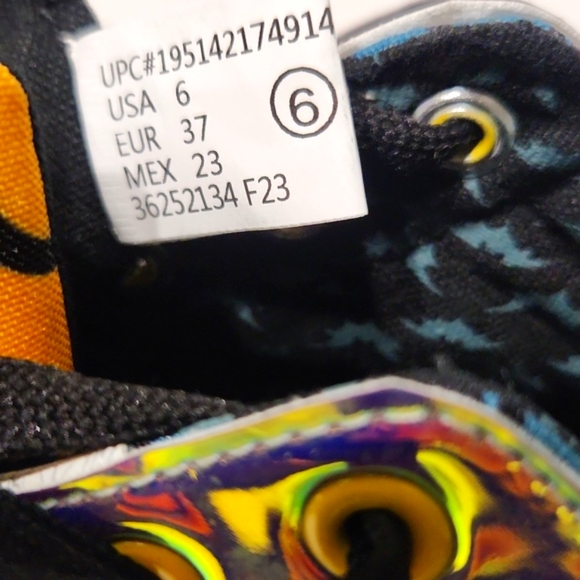 Disney Nightmare Before Christmas Jack Skellington Sally High Top Size 6 - Picture 14 of 16